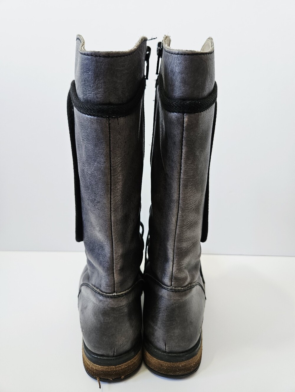 Dkode Leather Knee High Steampunk Boots Size 37 US 6.5-7 Button Side EUC - Picture 4 of 8
